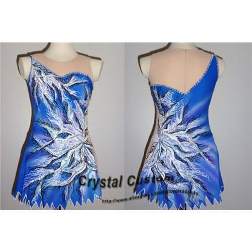Custom Ice Figure Skating Dress For Kids Fashion New Brand Competition Figure Skating Dresses Crystal DR3651