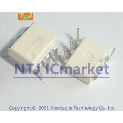 50 PCS 4N25 DIP-6 GENERAL PURPOSE 6-PIN PHOTOTRANSISTOR OPTOCOUPLERS