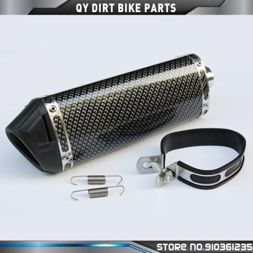 125cc-160cc Dirt Pit Bike MX motorcycle 38mm exhaust muffler refires carbon fiber quiet exhaust pipe silencedr back-end