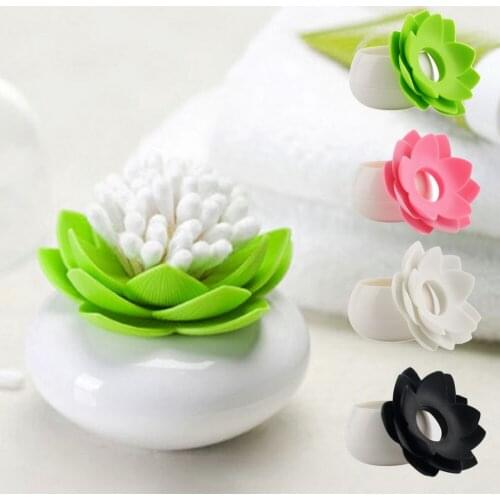 Lotus Cotton swab box lotus cotton bud holder base room decorate / Lotus Toothpicks holder Toothpick case
