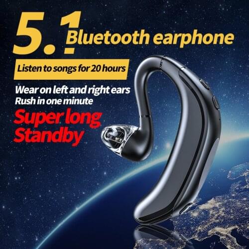 Bone Conduction Bluetooth Headset Portable Universal Unilateral Handsfree Wireless Hanging Ear Mobile Phone Call Sport Earphone
