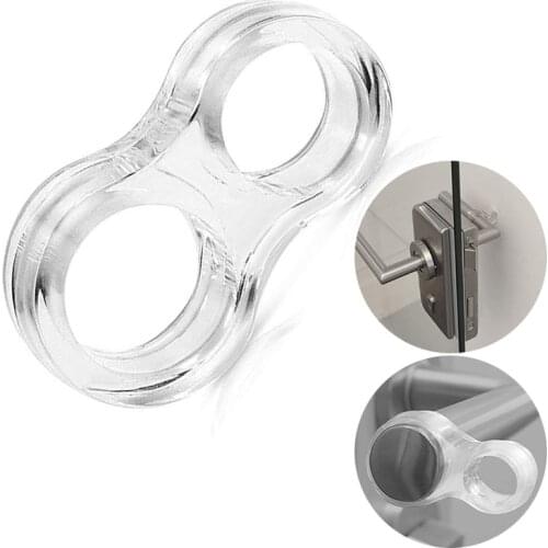 Creative Door Handle Stopper Transparent PVC Door Handle Buffer Wall Protection Shock Absorber for Office Home Kitchen Bedroom