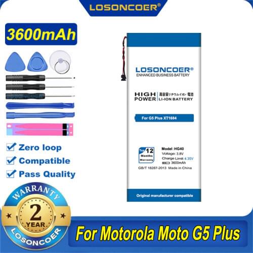 LOSONCOER Motorola Moto G5 Plus Batteries