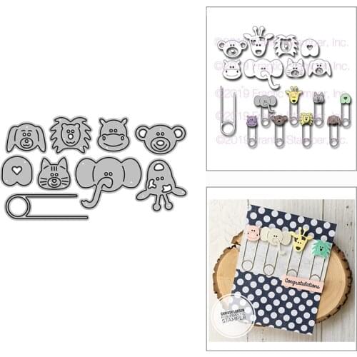 2021 New Lovely Animal Zoo Pins Metal Cutting Dies for DIY Scrapbooking Decor and Card Making Paper Craft Embossing No Stamps