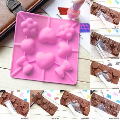 1Pcs Fondant Cookie Mould Cake Decorating Tools Multifunction Silicone DIY Baking Accessories Kitchen Gadgets Lollipop Mold