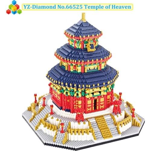 YZ Diamond World Famous Architecture Model Set Temple of Heaven Micro Mini Blocks Forbidden City Building Blocks Set 7880Pcs Toy