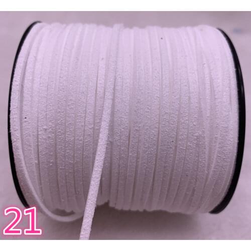 NEW 5yards/lot 3mm Flat Faux Suede Braided Cord Korean Velvet Leather Handmade Beading Bracelet Jewelry String #21