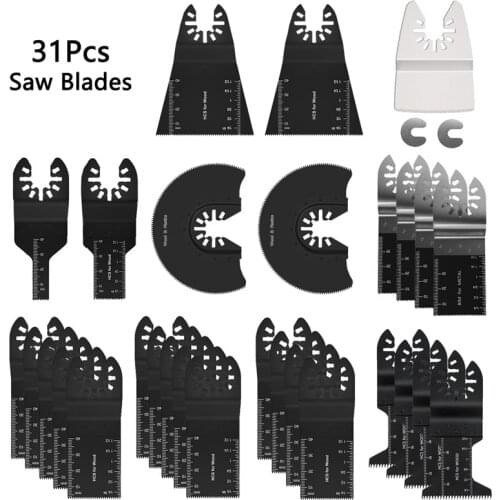 31pcs Oscillating Multi Tool Saw Blades for Renovator Power Tools As Fein Multimaster,Dremel,Electric Tools Accessories Dropship