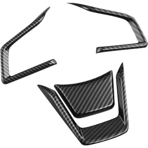ABS Carbon Fiber Steering Wheel Switch Trims Cover for Subaru Forester Crosstrek XV 2018-2020
