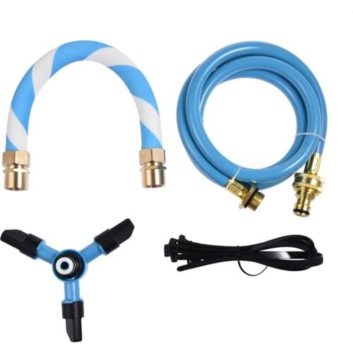 Water Misting Cooling System Kit Summer Sprinkler Brass Nozzle Outdoor Garden Greenhouse Park Plants Spray Hose Watering