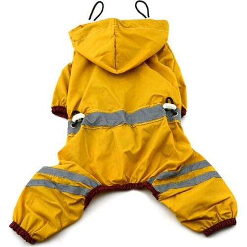 Dog Raincoats Outdoor Puppy Pet Rain Coat Hoody Waterproof Jackets PU Raincoat for Dogs Cats Apparel Clothes