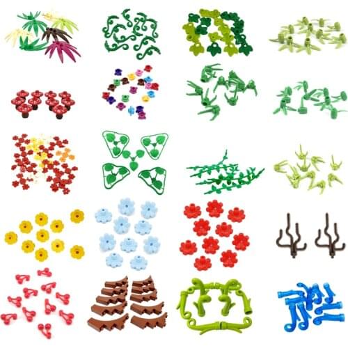 MOC Flowers Plants Grass Garden Building Blocks Toys for Children DIY Toy Kids Gifts Flower 32606 3260 3017
