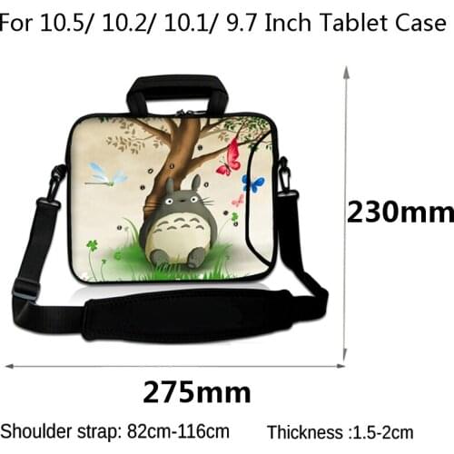Cute Totoro Prints Messenger Handbag Tablet PC Case 2020 The Most Popular Sleeve Netbook Bag For iPad 9.7" 10.5" 10.1" 10" Cover