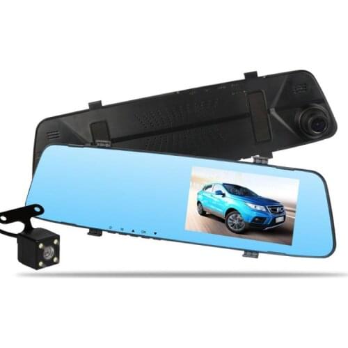 4.5" High-definition Rearview Mirror Starlight Night Vision Dual-lens Driving Recorder With Rearview Camera 1080P Dash Camera
