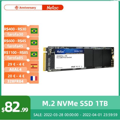 Netac SSD M2 1tb NVME 128GB 512GB M.2 2280 256GB SSD Disk Internal Solid State Hard Drive M2 SSD HDD PCIe NVMe 500GB for Laptop