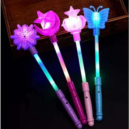 Flashing Light Up Sticks Magic LED Wands DJ Fairytale Princess Costume Fancy Dress Glow Star Crown Gift SN804