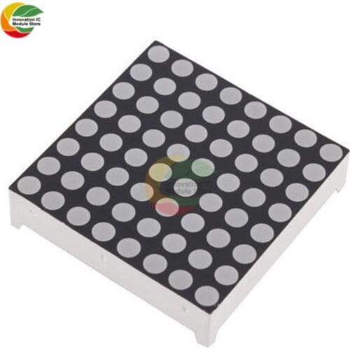 Ziqqucu 3mm 8 x 8 Led Lattice Bright Red Dot Matrix Module 8x8