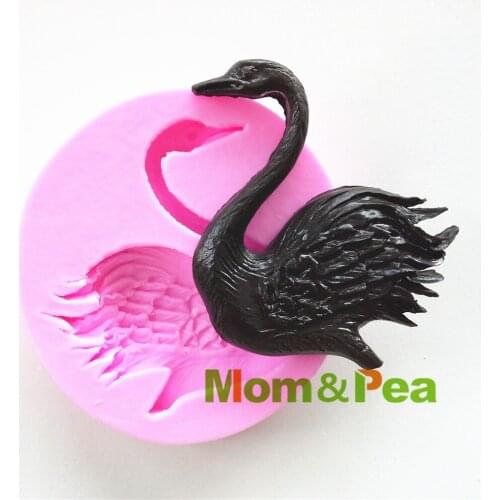 Mom&Pea 0488 Free Shipping Swan Male Shaped Silicone Mold Cake Decoration Fondant Cake 3D Mold
