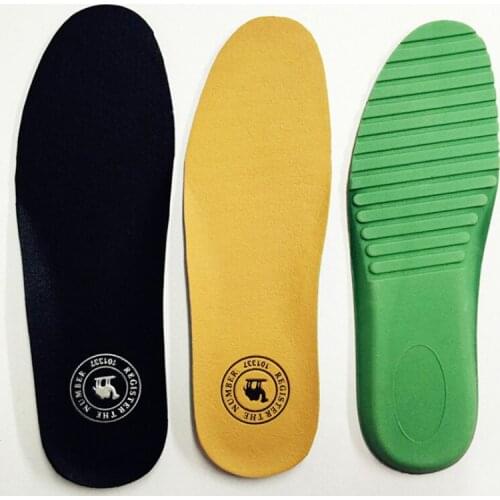 1 Pair Deodorant Mens Leather Business Insoles Latex Non-slip Shock Absorption Pigskin Casual Insole