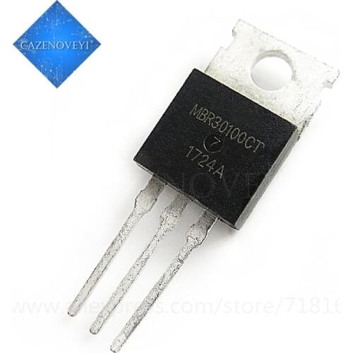 10pcs/lot MBRF30100CT MBR30100CT MBRF30100 MBR30100 B30100G TO-220 In Stock