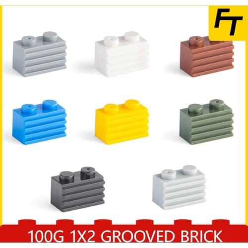 100g Bulk Small Particle 98283 MOC Building Block 1x2 Grooved Brick Accessories Building Block Castle Toys