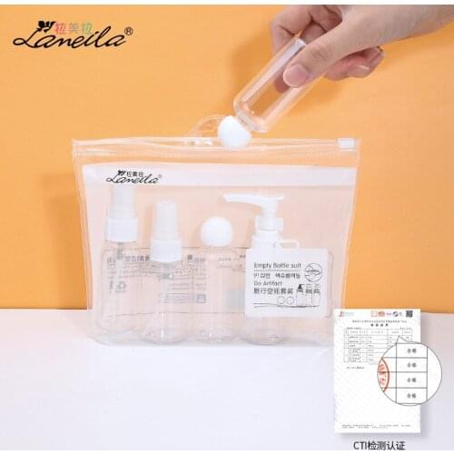 5 Pcs/set Transparent Cosmetic Refillable Bottles Empty Travel Makeup Packing for Girls Women PET Perfume Atomizer Containers