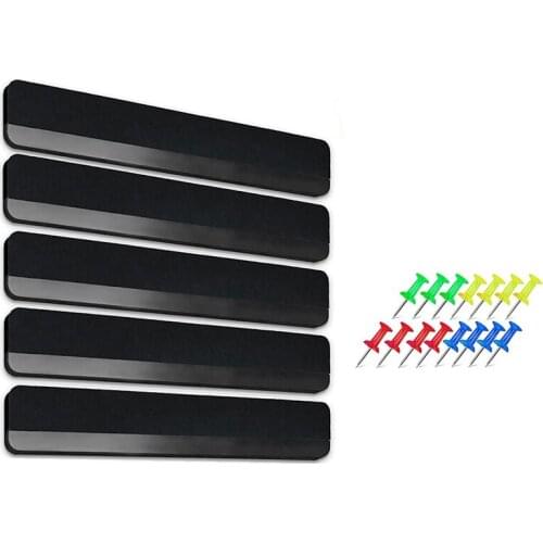 5 Pieces of Magnetic Pin Board / Felt Board Message Wall Memo Board Strips for Wall Home Classroom Office Decoration