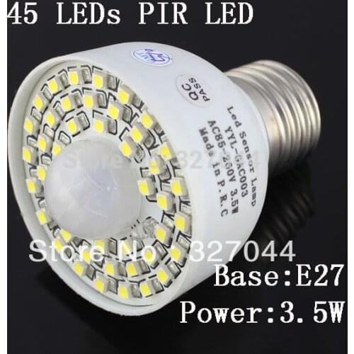 E27 Auto Sensor Motion Detector Light Motion Sensor Lights Infrared Motion Sensor Night Light Bulb Lamp 4psc/lot