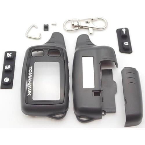 Russian versionTW9010 case keychain for Tomahawk TW9010 lcd remote controller Two way car alarm system 10 pcs wholesale