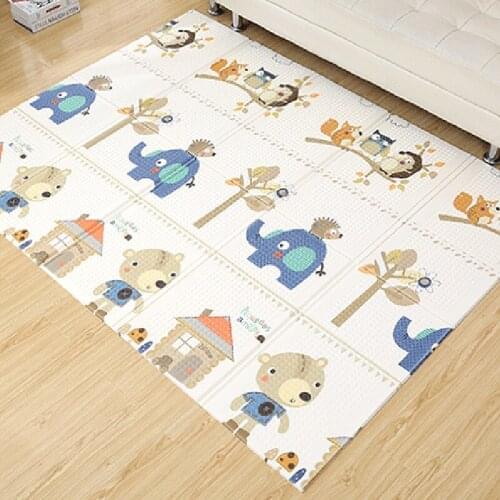 Baby Climbing Pad 200*180cm Foldable Cartoon Baby Play Mat Xpe Puzzle Childrens Mat Kids Rug Baby Games Mats Toys For Children