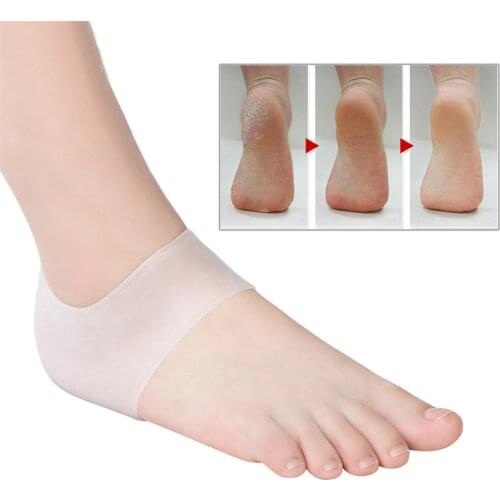 Hot Sale 1Pair Silicone Heel Protector Breathable Heel Guard Foot Skin Pain Relieve Cracked Foot Skin Care Protectors