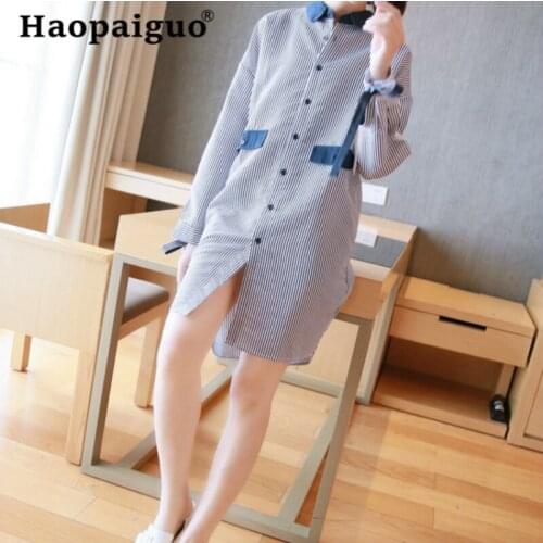 Модные платья-рубашки Haopaiguo China At AliExpress