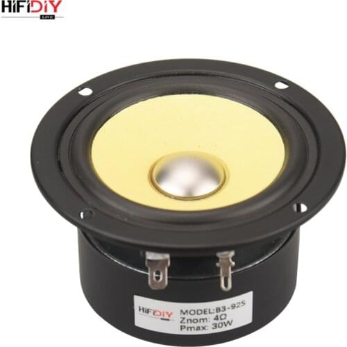 HIFIDIY LIVE hifi 3" 3.5 inch 3.6 92mm Full frequency speaker unit 4OHM 30W High Alto bass loudspeaker B3-92S