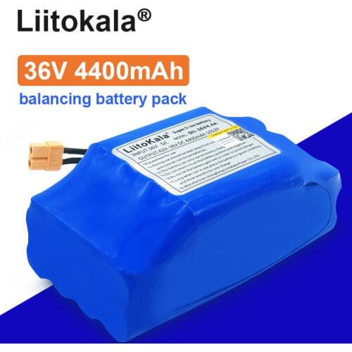 Liitokala 18650 36V 4400mAh lithium-ion rechargeable battery pack 4.4AH lithium-ion Battery for electric balancing hoverboard