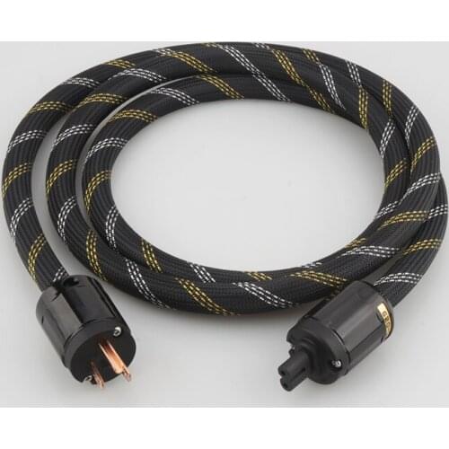 Copper US Power Cord Cable With Figure 8 IEC Female socket For CD/Amplifer/DVD HIFI