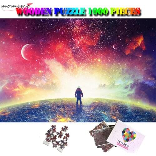 MOMEMO Cosmic Starry Sky Adults 1000 Pieces Puzzle Wooden Landscape Jigsaw Puzzles 1000 Piece Adults Puzzles Toys Friend Gifts