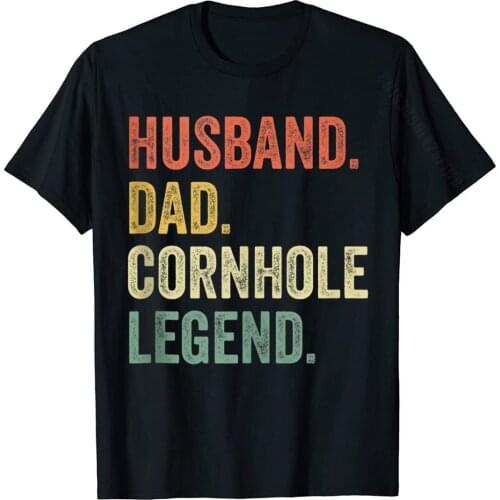 Mens Cornhole Shirt Vintage Funny Gift Husband Dad Legend Basic Top T Shirt Tops & Tees Rife Cotton Normal Fashionable Men