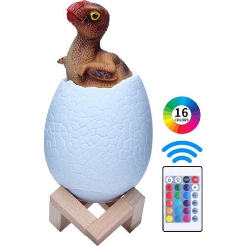 New Dinosaur Night light 3D Dinosaur Toys Gifts for Boys Kids Dinosaur Lamp 16 Colors with Remote & Pat Control Birthday Gifts