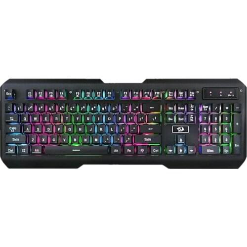 Redragon K506 Centaur 7-Color Rainbow Backlit Full-Size Gaming Keyboard with Numeric Keypad for PC Computer Laptop