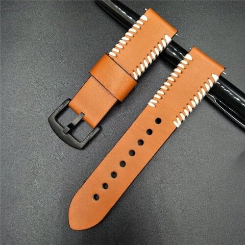 22mm Genuine Leather Strap Band for Samsung Galaxy Watch 46mm Gear S3 Watchband Bracelet for Huawei Watch GT GT2 Huami GTR 47mm