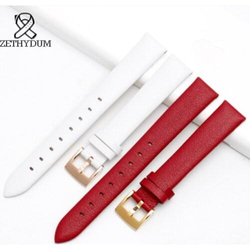 5158972 calfskin Leather Sports Strap Genuine leather bracelet women Handmade 6 Color Watch Accessories 12mm 14mm 16mm 18mm 20mm