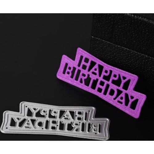 SCD289 Happy Birthday Metal Cutting Dies For Scrapbooking Stencils DIY Album Cards Decoration Embossing Folder Craft Die Cuts