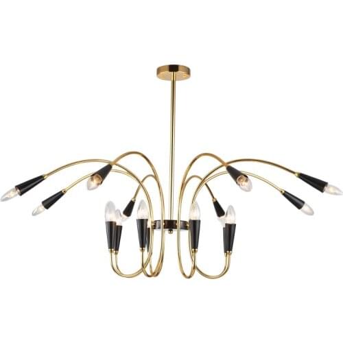 Modern 24 Heads Loft Industrial Pendant Lamps For living Room Dining Room Decor lighting Black White Art Indoor Suspension Light