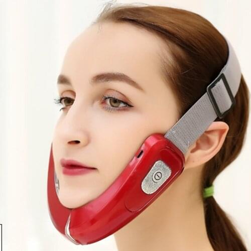 Face Lift Device Micro Current Smart Voice Remote Control V Face Slimming Apparatus Galvanic Massage Slimming Belt Treatment LED