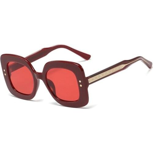 Veshion Retro Cat Eye Square Sunglasses Men Women Fashion UV400 Glasses