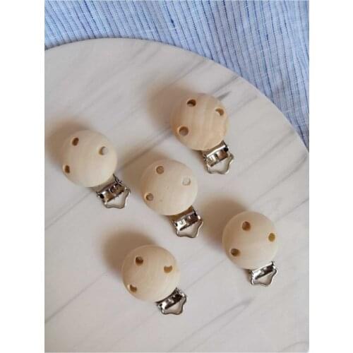 Cork Wood Pacifier Clip (5 Pcs)