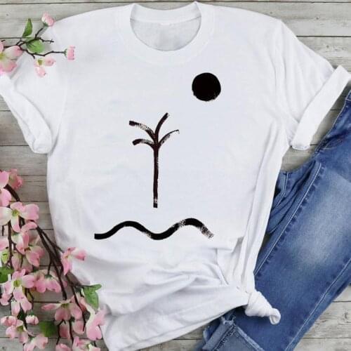 Women Graphic 90s Simple Painting Lovely Cartoon Summer Fashion Print Short Sleeve Female Clothes Tops Tees Tshirt T-Shirt