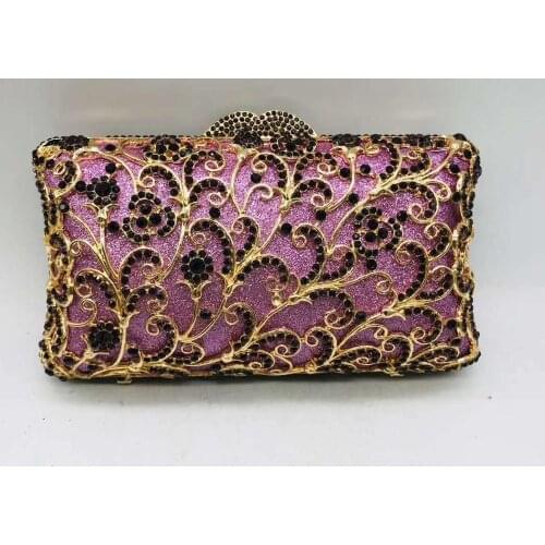 Female Rhinestone Cross body Bag Fashion Women’s Crystal clutches bags Phone Case Party Prom Chain Shoulder bags Handbag purse