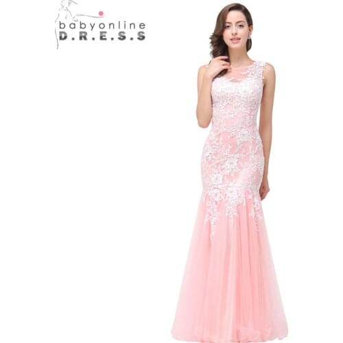 Robe de Soiree 34 Colors Custom Make Lace Mermaid Evening Dress Sexy Illusion Tulle Train Evening Gowns Vestido de Festa