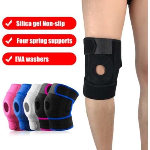 1Pair Uniform Code Knee Pads With Four Spring Support And EVA Washers Protect Make Load On The Knee Smaller During Exercise